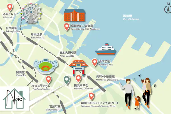 ใจกลางโยโกฮาม่า! สะดวกต่อการเดินทางไปทุกที่