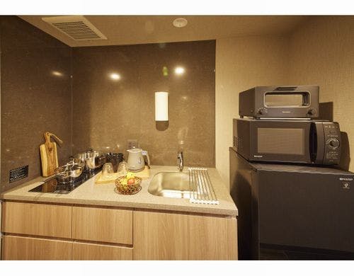 全客室にキッチン完備！