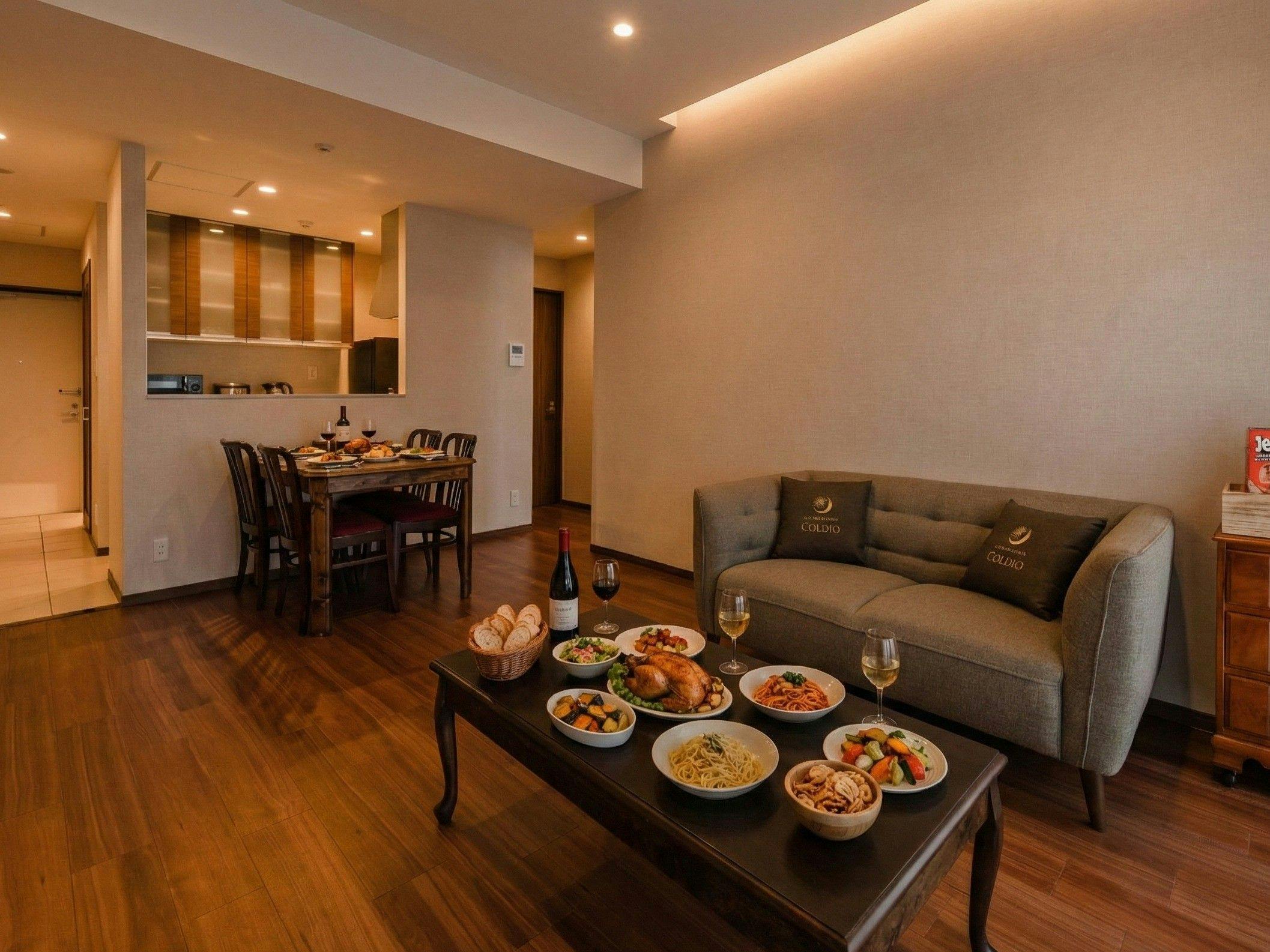 Memasak di kamar dengan dapur lengkap