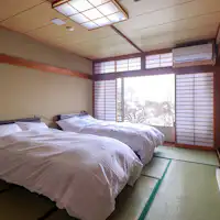 ห้องพักสไตล์ญี่ปุ่นและตะวันตกแบบเตียงคู่