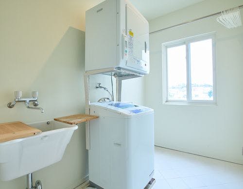 長期滞在にも最適なランドリールーム