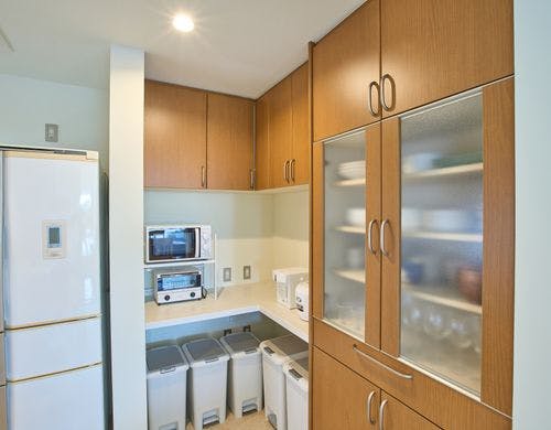 長期滞在にも便利な機能的キッチン