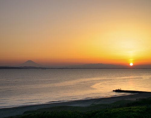 富士山と夕日を一望。オーシャンフロント