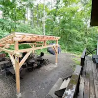 พื้นที่บาร์บีคิวพร้อมหลังคา ปลอดภัยแม้ในวันที่ฝนตก