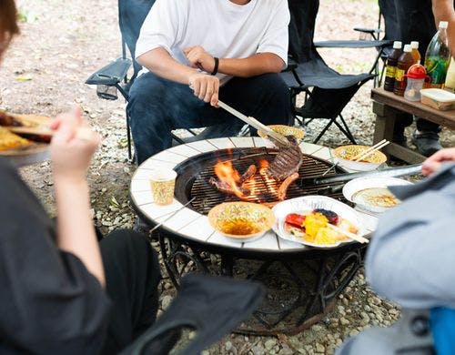 自然に囲まれてBBQをお楽しみください