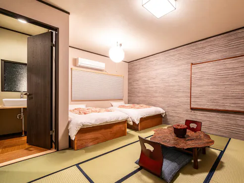 ◆【ชั้น 2 ห้องสไตล์ญี่ปุ่นเตียงคู่ 1 ห้อง】วาคาทาเกะ/พร้อมห้องน้ำ (ห้ามสูบบุหรี่)