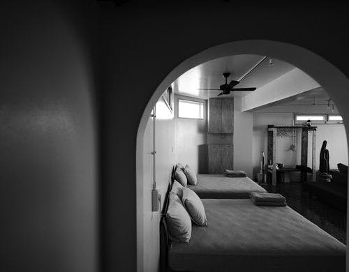 ワイドダブルのベッドで寛時間時間