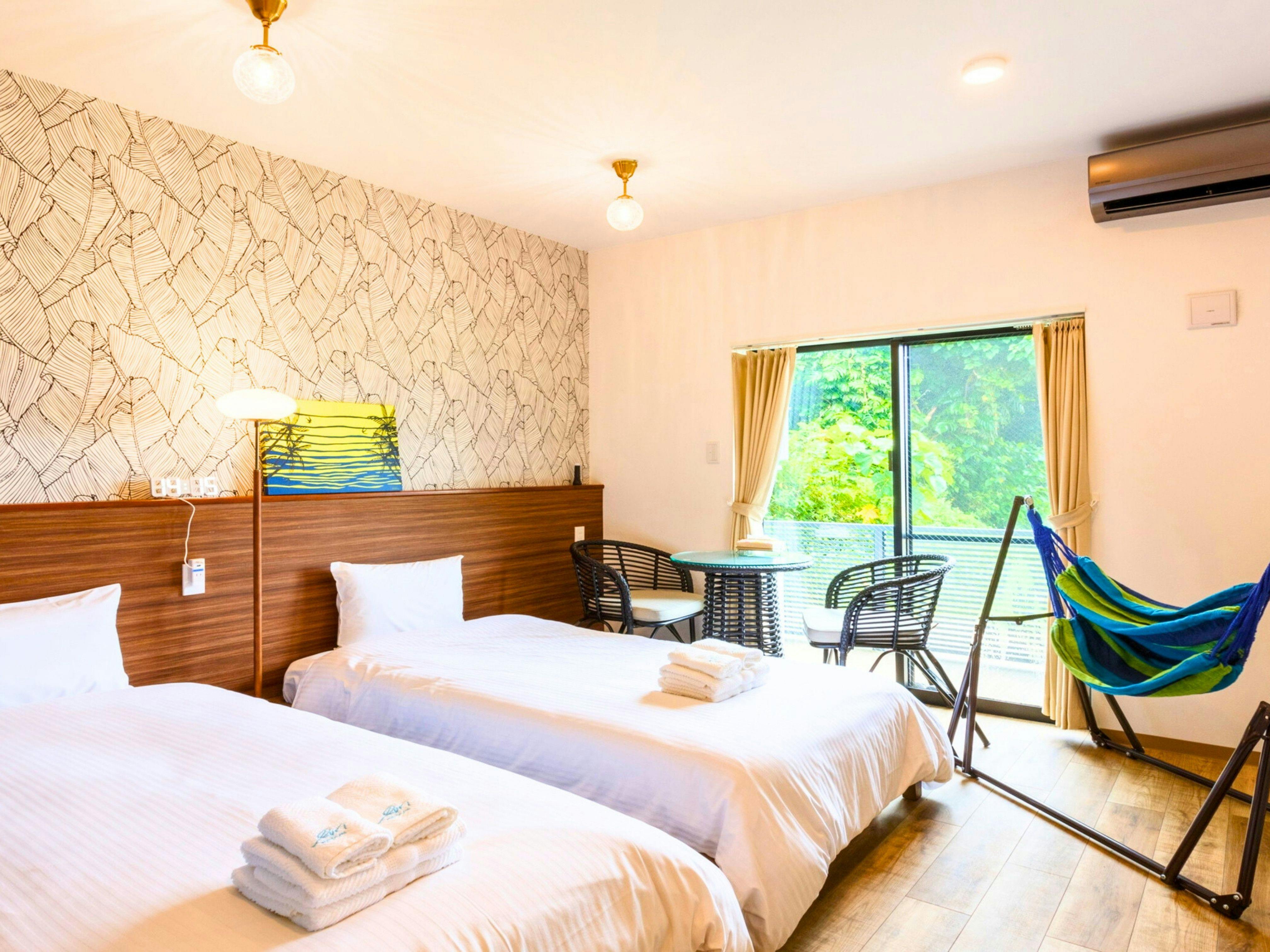 ห้องทวินสว่างสดใสและสะดวกสบาย