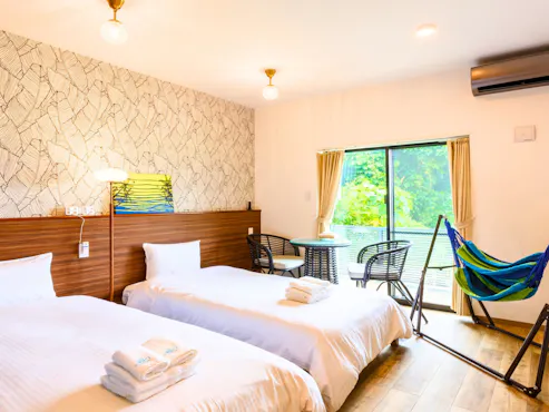 ห้องทวินสว่างสดใสและสะดวกสบาย