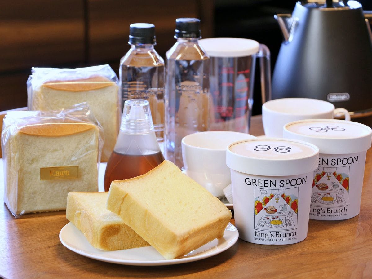 ชุดอาหารเช้า: ขนมปังปิ้งและซุปที่คุณทำเอง