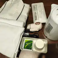 전기 주전자, 차 세트, 가운, 헤어드라이어