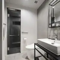 ภาพห้องน้ำ (ห้องพักไม่มีอ่างอาบน้ำ)