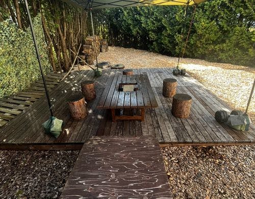 外で焚き火やBBQ