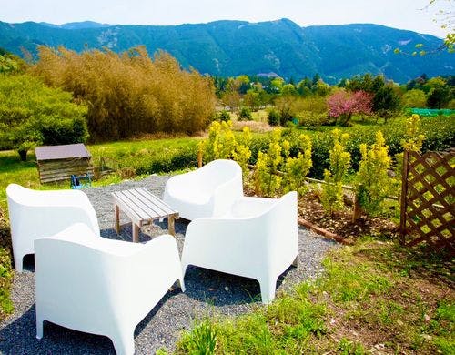 のんびりと時間を過ごせるガーデンチェア