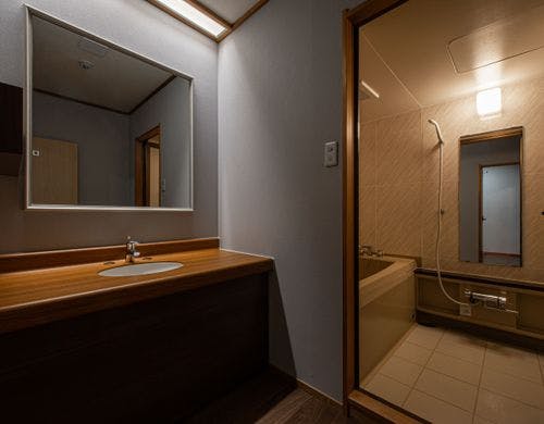 和洋室10畳のお風呂付きのお部屋
