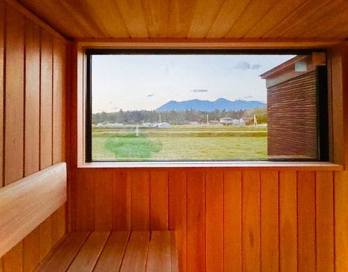 サウナから那須連山