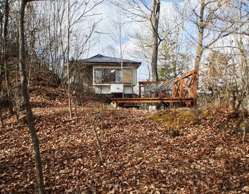 森林浴満喫の離れの専用テラス