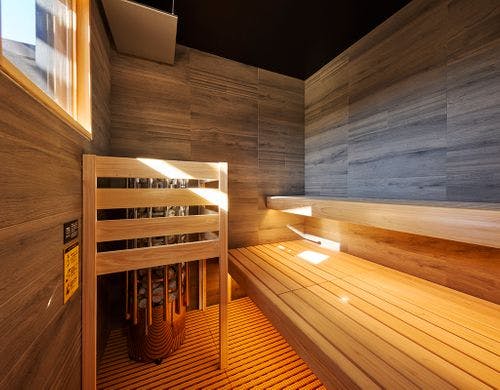 本格サウナストーブを設置したサウナルーム