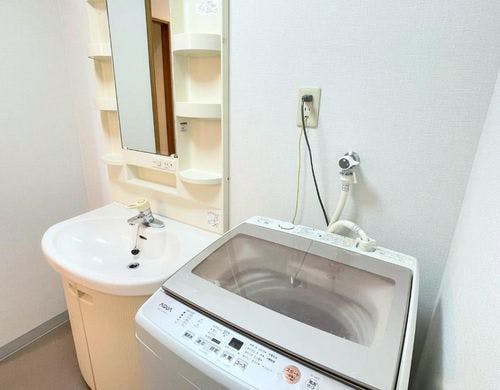 洗面台と洗濯機
