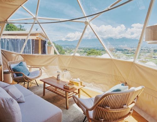 ドッグラン付きドームテント