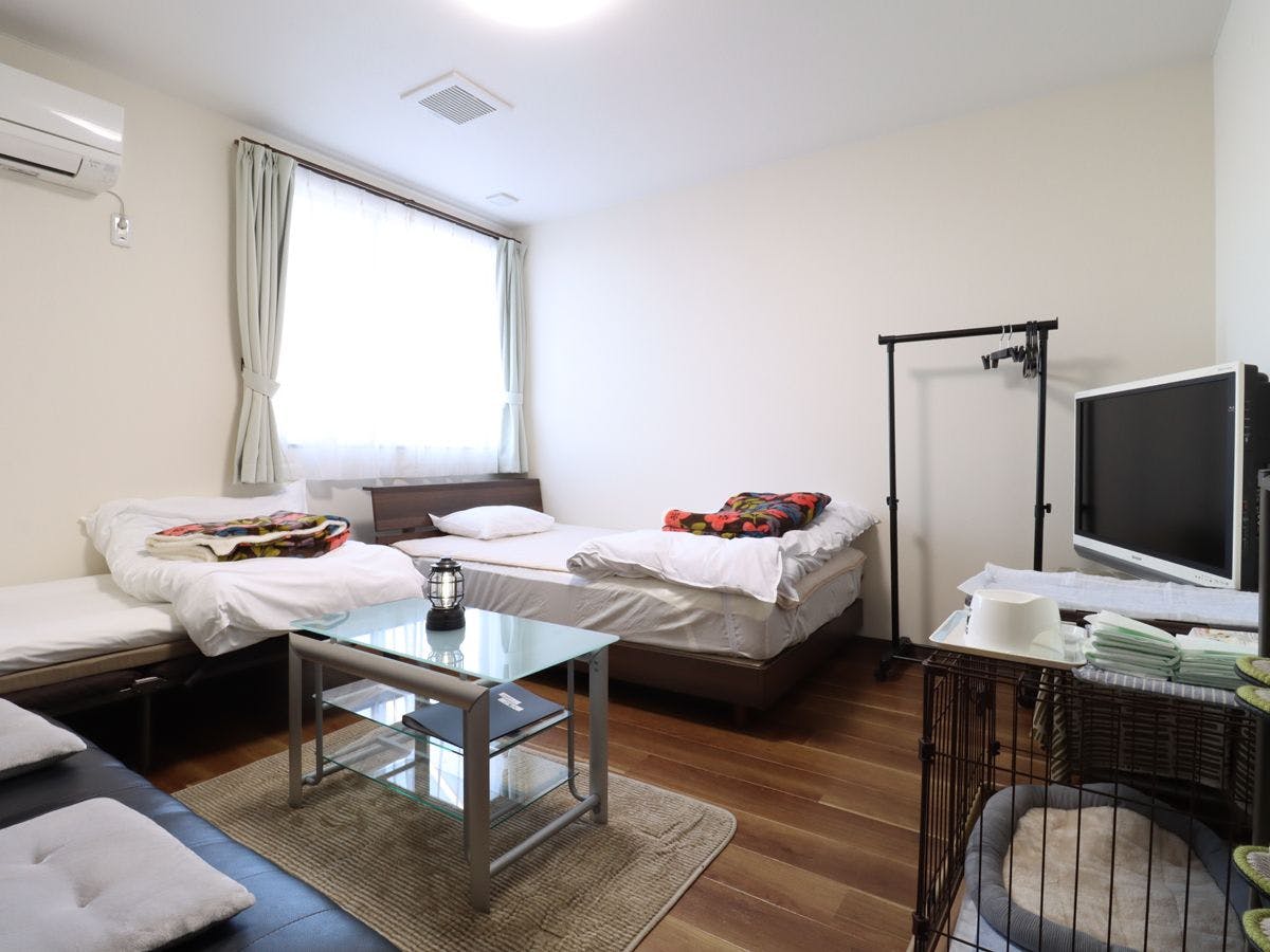 ห้องพักเตียงแฝดที่สามารถเข้าพักพร้อมสุนัขได้