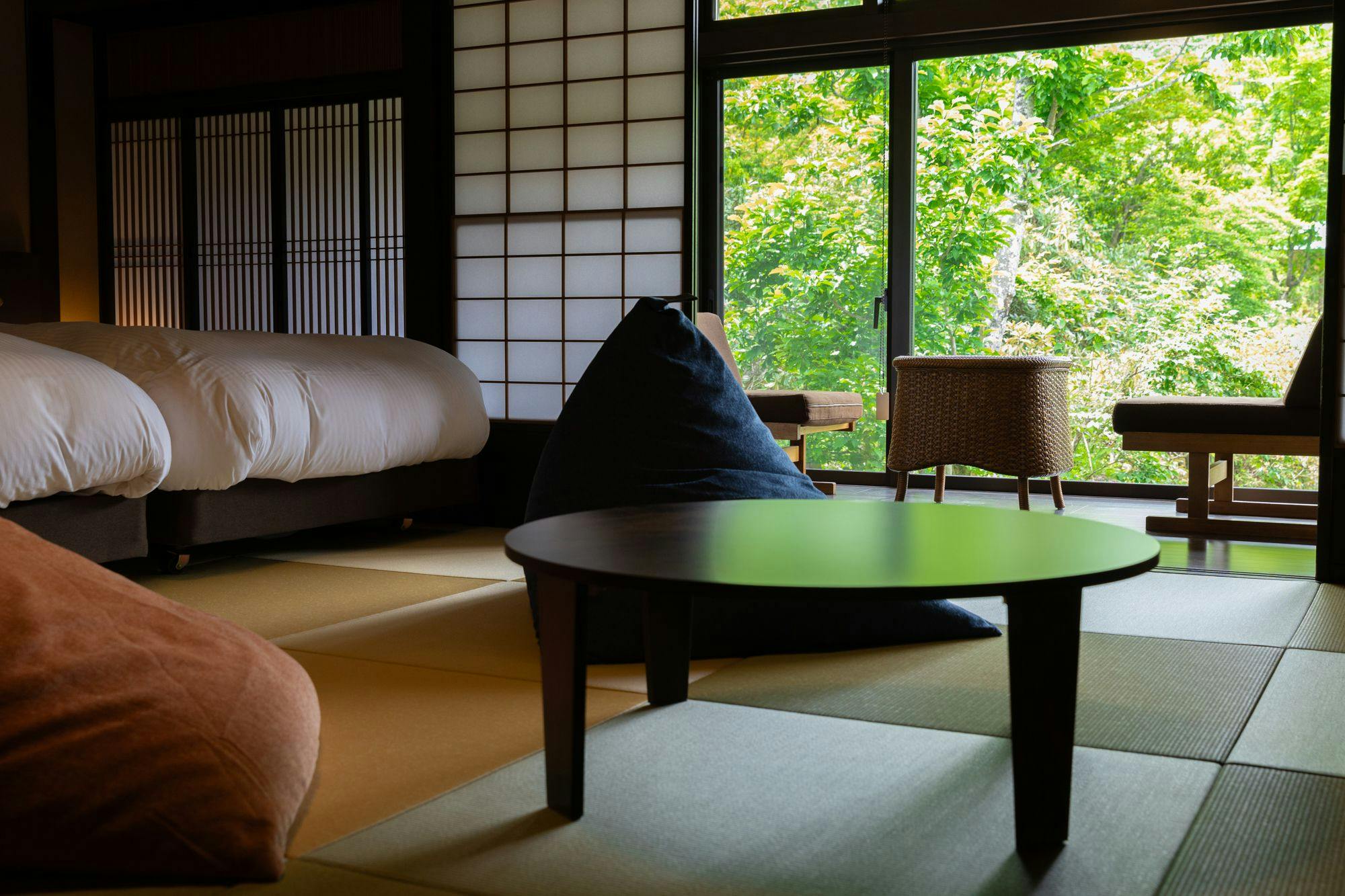 ห้องพักแบบญี่ปุ่น-ตะวันตก (ประเภทเตียง)