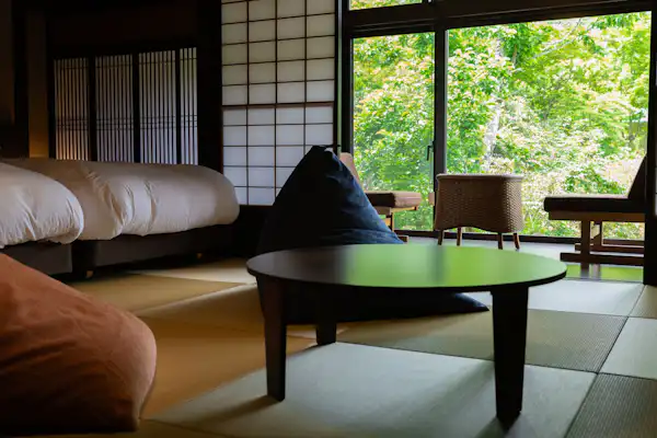 ห้องพักแบบญี่ปุ่น-ตะวันตก (ประเภทเตียง)