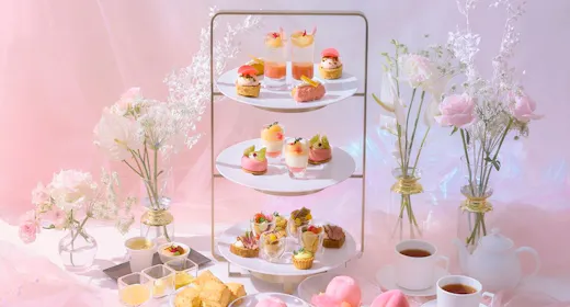 【季節のアフタヌーンティー付きプラン】ピーチブランシュアフタヌーンティー