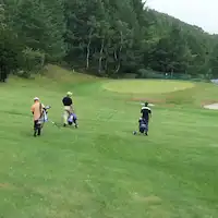 見晴らしが良い奥志賀高原ゴルフ場