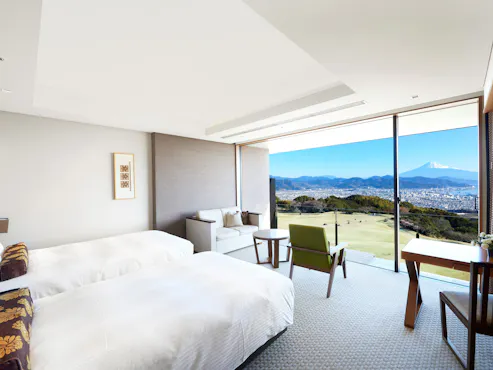 ตัวอย่างห้องพักแบบเตียงคู่ Nihondaira (45 ตร.ม., ฝั่งภูเขาไฟฟูจิ)