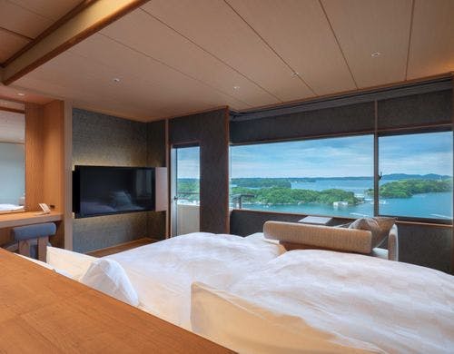 特別フロア翠景 ベッド付き客室からの景色