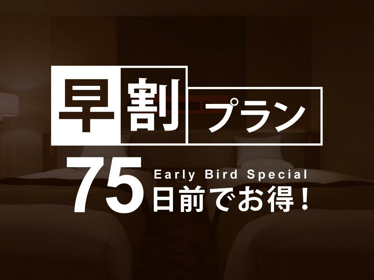 【早割75】75日前までの予約がお得に！早期割引プラン【カード決済限定】／素泊り