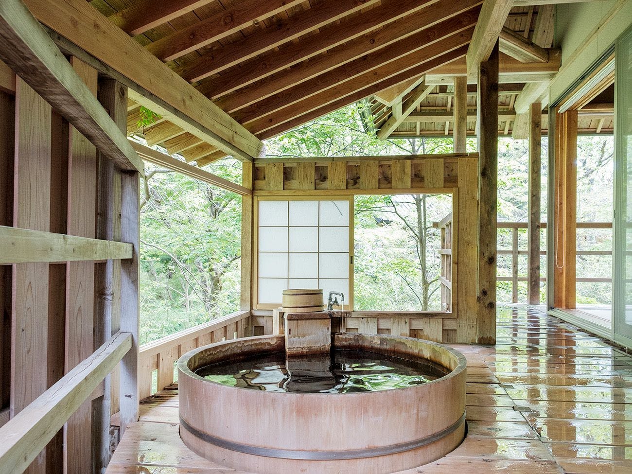 温泉山荘だいこんの花