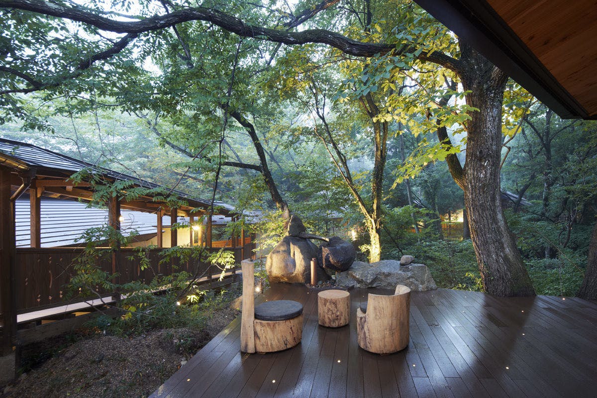温泉山荘だいこんの花