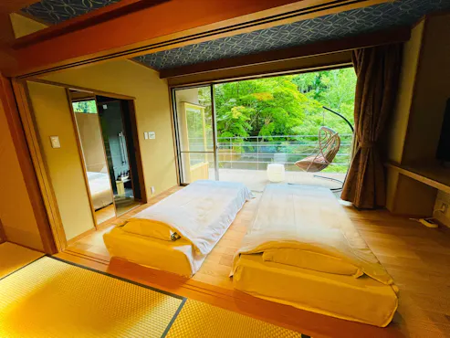 ห้องพักพร้อมน้ำพุร้อนกึ่งกลางแจ้ง ชั้น 4 และ 5 (ภาพตัวอย่าง)