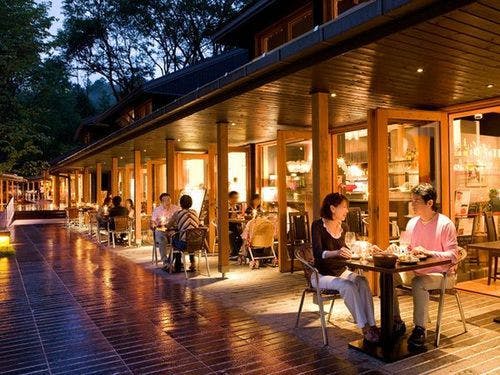 ハルニレテラス、夜の風景