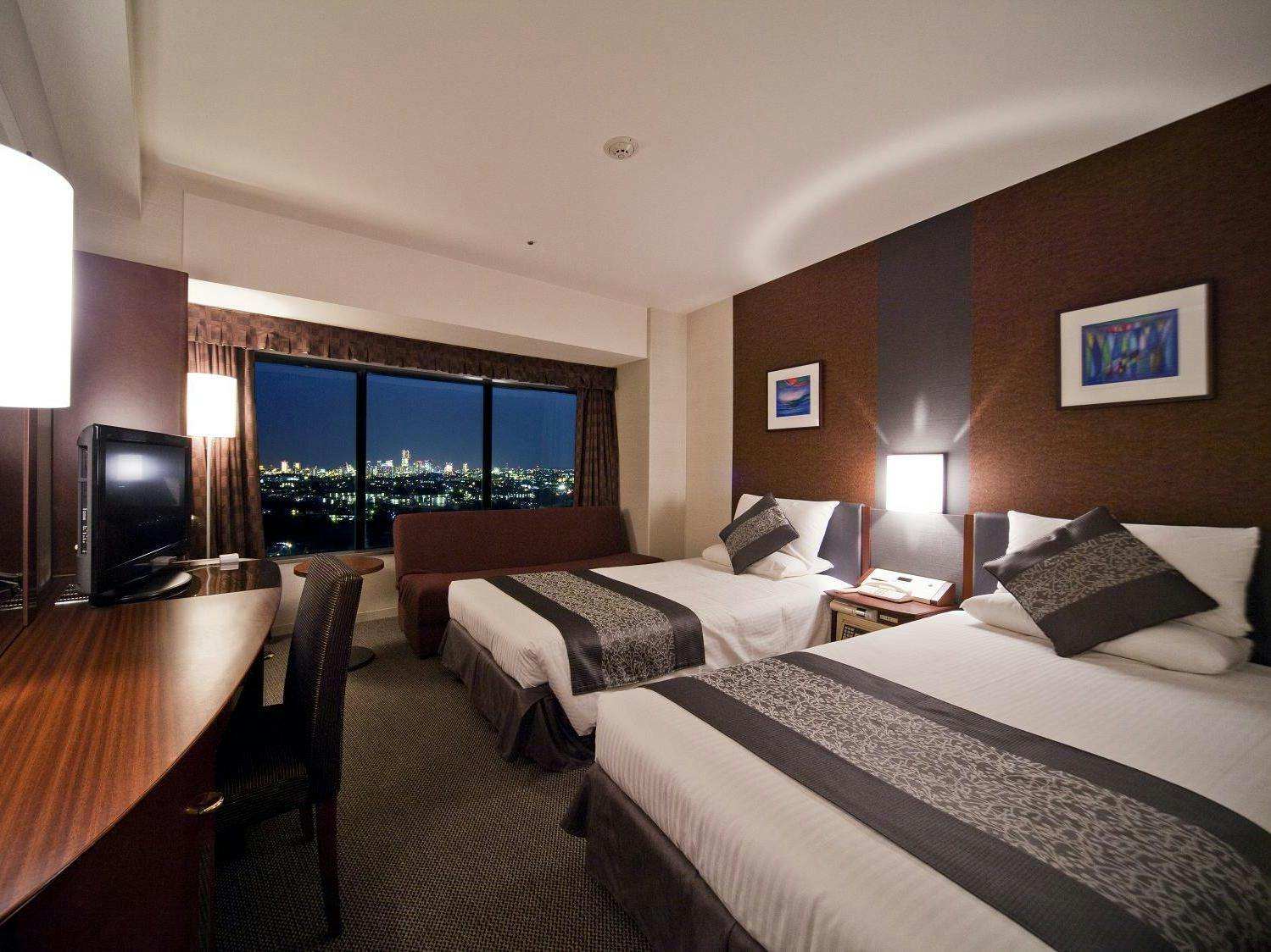 新横浜プリンスホテル 新横浜駅徒歩2分 フレックスレート 朝食付きプラン ツイン 禁煙 23 28階 一休 Com