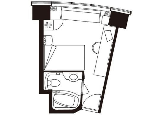 シングルルーム（16.9平米）