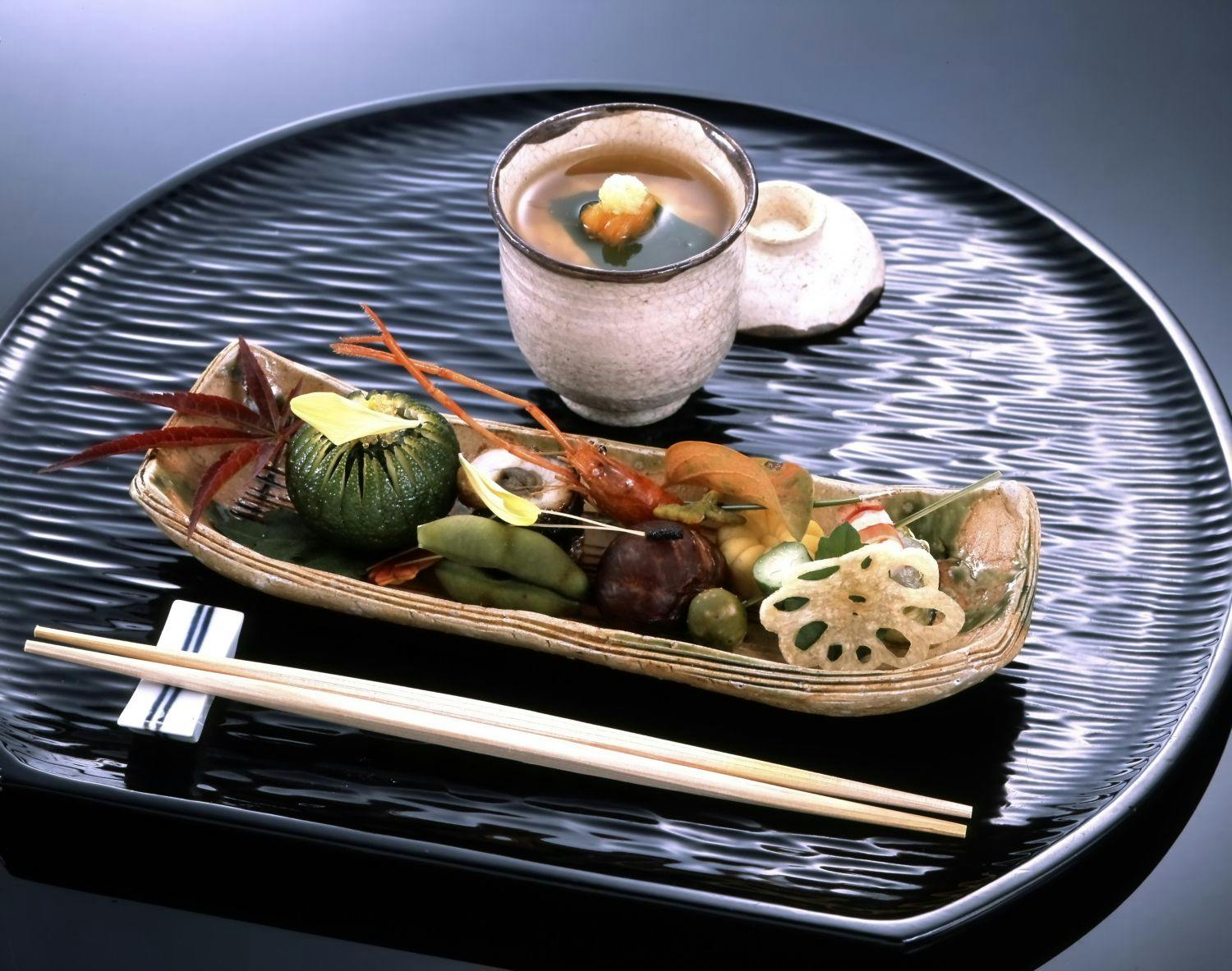 Imej hidangan musim luruh.