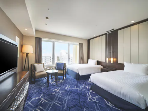 【ห้องพักปรับปรุงใหม่】ซิตี้วิวทวิน