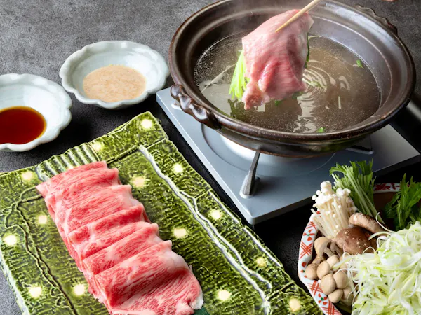 【大人2名様限定】別邸ゆむたstay「トロけるサーロインしゃぶしゃぶ」プラン