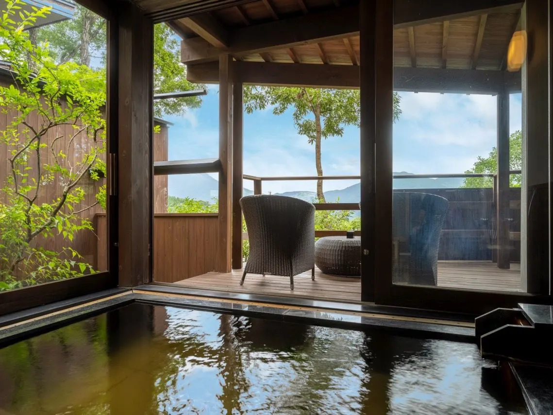 Private bath with luxurious Onsen experience.