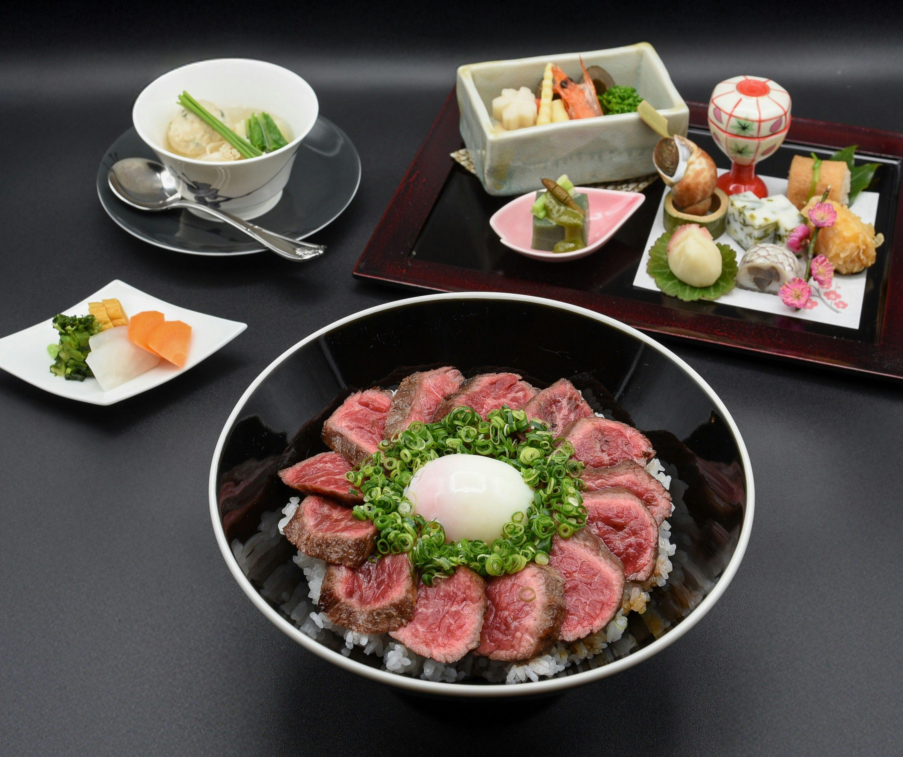 深山山荘限定【あか牛ステーキ御膳プラン】