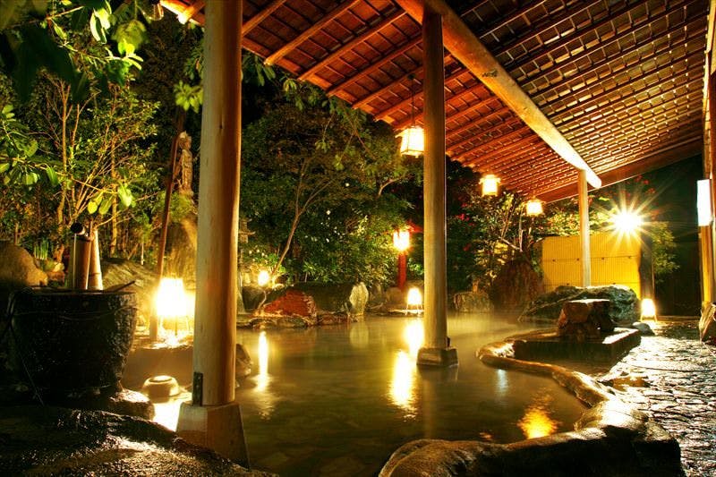 西伊豆随一の広さ　大野天風呂