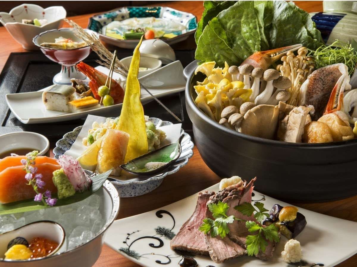 品嚐北海道風味的「季節日式懷石料理」。