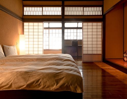 空蝉の本間・広縁の冬景色