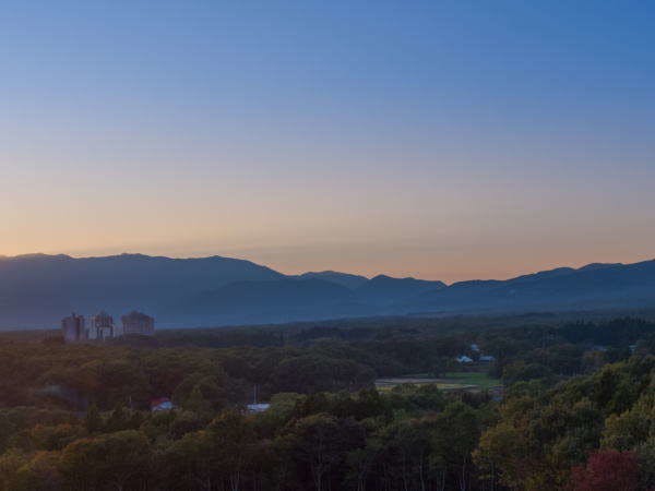 從「展望露天風呂」欣賞那須的景色。