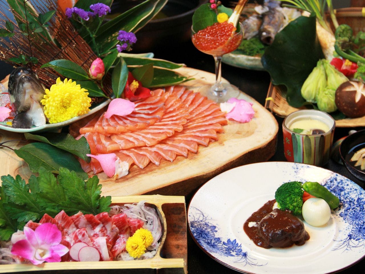 ไคเซกิพิเศษพร้อมปลาเทราต์แดงสด