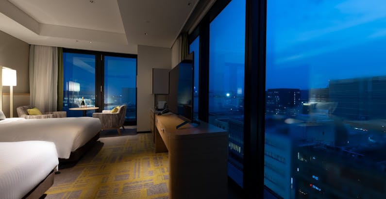 プレミアム ラグジュアリーツイン 禁煙 上層階 Advance 60 60日前までのご予約でお得 素泊り プレミアムルームプラン 都ホテル 博多 一休 Com