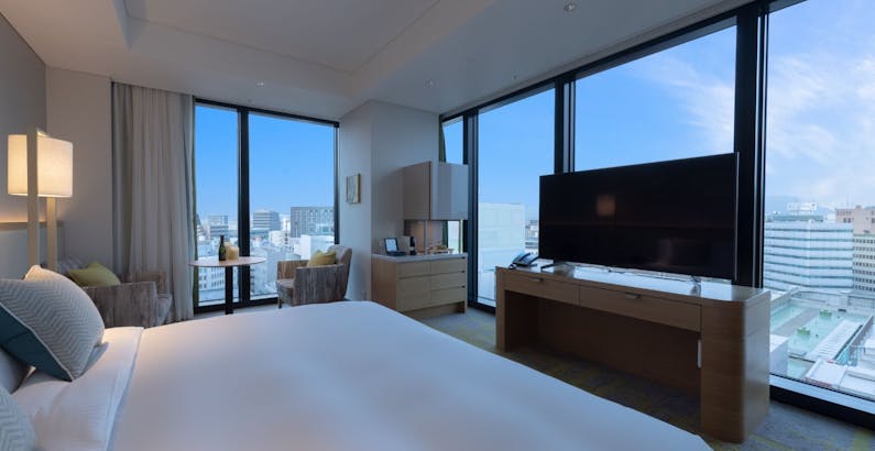 プレミアム ラグジュアリーキングダブル 禁煙 上層階 Advance 60 60日前までのご予約でお得 朝食付 プレミアムルームプラン 都ホテル 博多 一休 Com